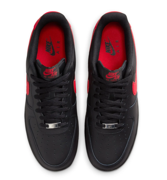 Nike Air Force 1 Low '07 – Men's Sneaker (Black/University Red)