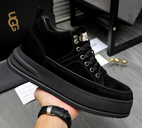 UGG Lowmel Lace-Up Sneaker — Triple Black