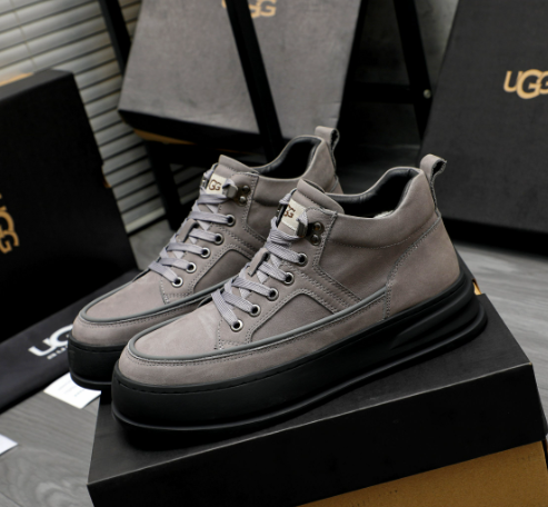 UGG Lowmel Lace-Up Sneaker — Charcoal Grey