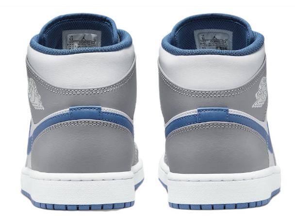 Air Jordan 1 Mid 'Cement Grey / True Blue' – Men's