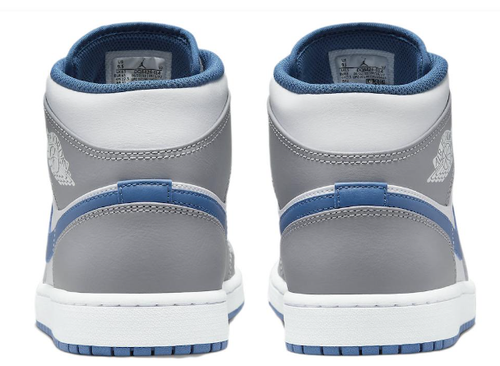 Air Jordan 1 Mid 'Cement Grey / True Blue' – Men's