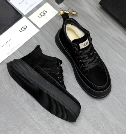 UGG Lowmel Lace-Up Sneaker — Triple Black