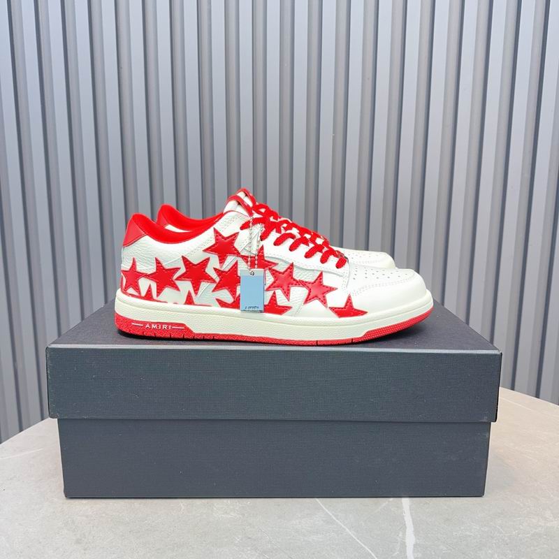 AMIRI Stars Court Low Sneaker – White / Red