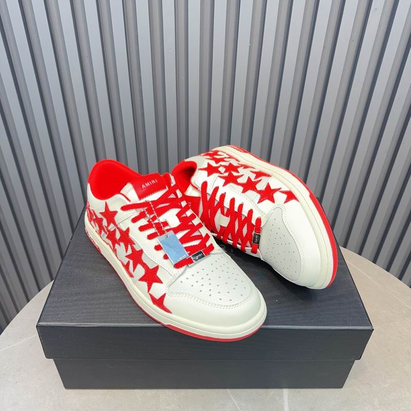AMIRI Stars Court Low Sneaker – White / Red