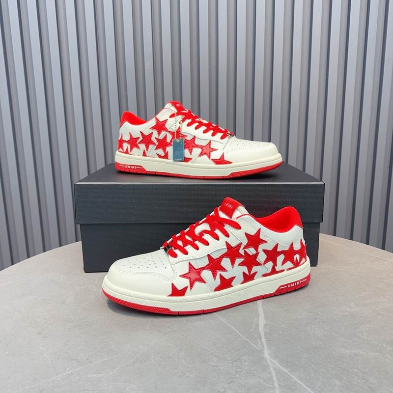 AMIRI Stars Court Low Sneaker – White / Red