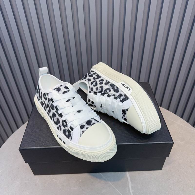 AMIRI Court Low Sneaker – White / Black Leopard