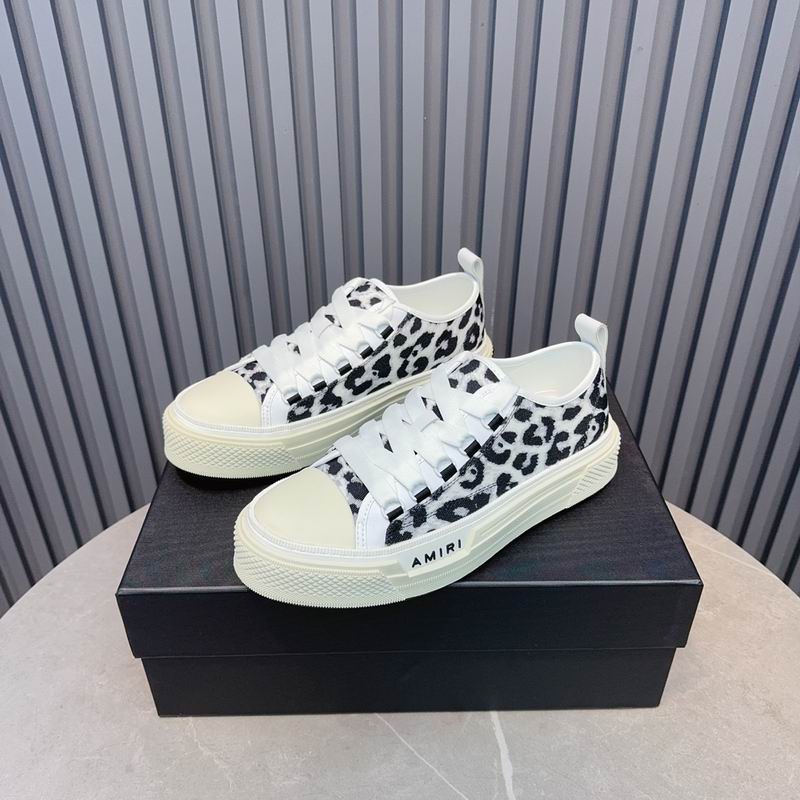 AMIRI Court Low Sneaker – White / Black Leopard
