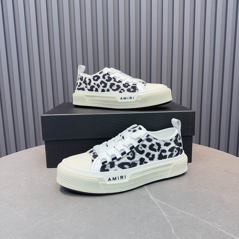 AMIRI Court Low Sneaker – White / Black Leopard