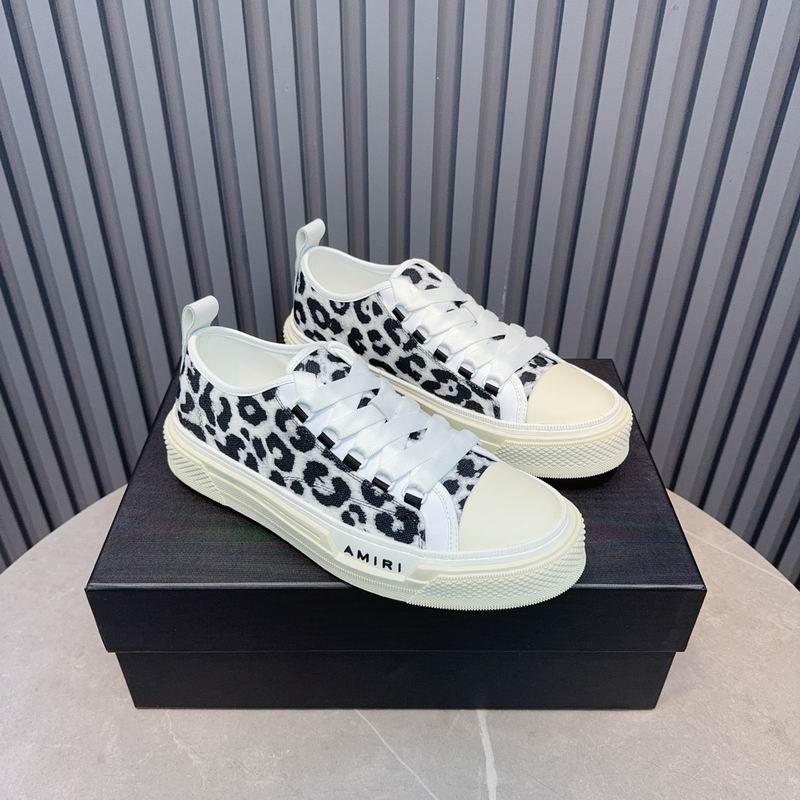 AMIRI Court Low Sneaker – White / Black Leopard