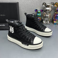 Amiri Court High-Top Sneaker — Black / White MA Monogram
