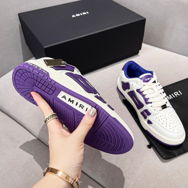 AMIRI Skel Low Sneaker – White / Purple