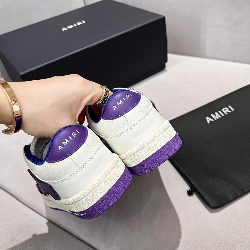 AMIRI Skel Low Sneaker – White / Purple