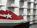 BAPE STA Sneakers | Embossed Leather | Red/White | EU Sizes 36–45