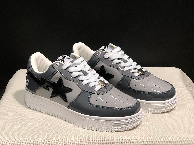 BAPE STA Sneakers | Grey Patent | EU Sizes 36–45
