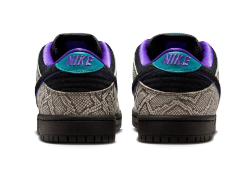 Nike SB Dunk Low x Dashawn Jordan 'Snake Skin' Black / Fierce Purple